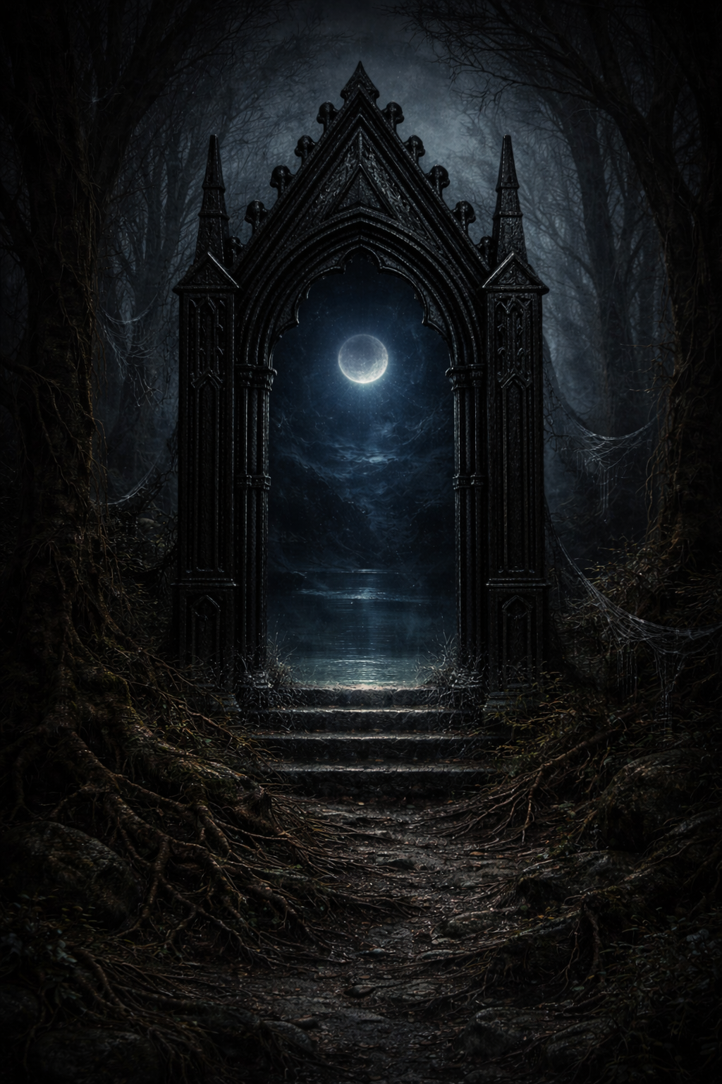Illustration von Gate of Moonlight. Diese Kollektion beinhaltet das Loneliness Elixir und das Strength Elixir. 