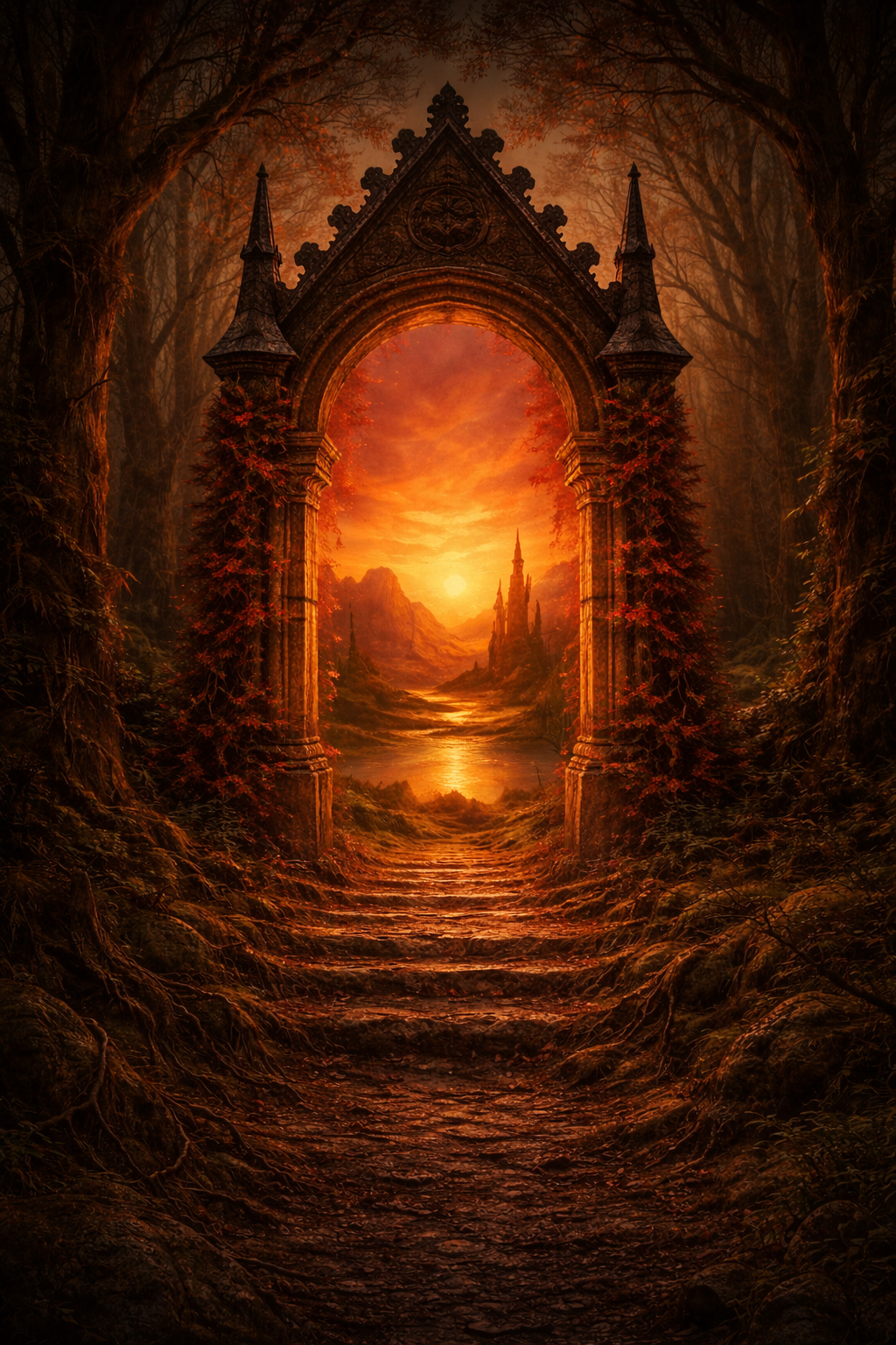 Illustration von Gate of Sunrise. Diese Kollektion beinhaltet das Seductive Elixir und das Creative Elixir.